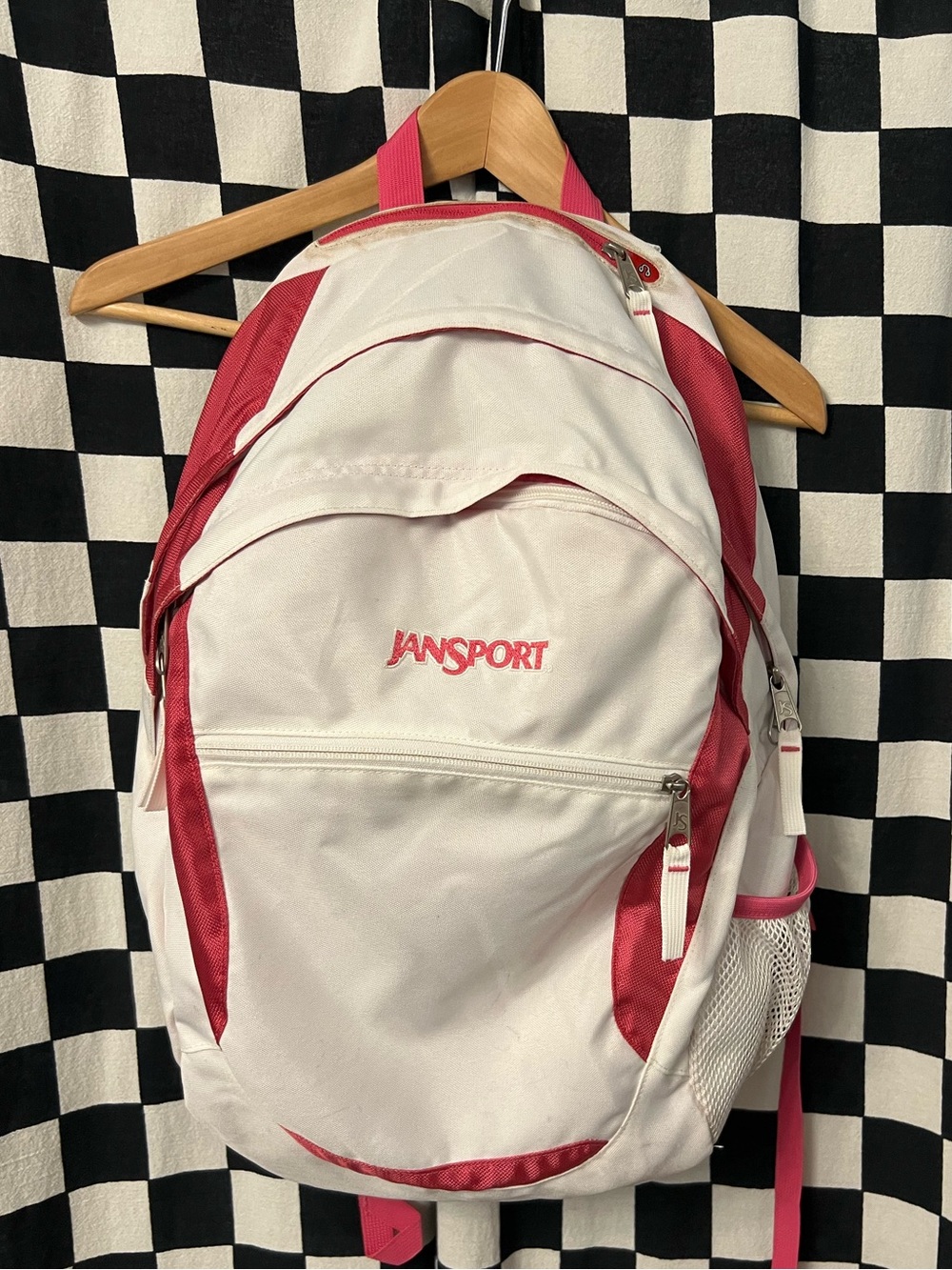 Jansport White & Pink backpack